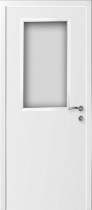 Влагостойкая дверь KAPELLI Белая Стекло (остекленная, pvc)