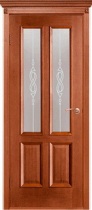 Межкомнатная дверь Двери Беларусь Прага (остекленная, шпон)