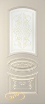 Межкомнатная дверь Румакс Ривьера-декор (остекленная, шпон)