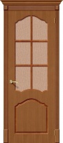 Межкомнатная дверь Браво Каролина (остекленная, шпон)