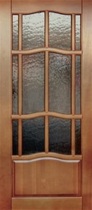 Деревянная дверь Ампир ПО (остекленная, лак)