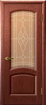 Межкомнатная дверь Добрый стиль Лаура багет (остекленная, шпон)