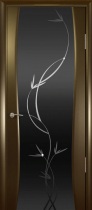 Межкомнатная дверь Океан Буревестник-2 растение (остекленная, шпон)